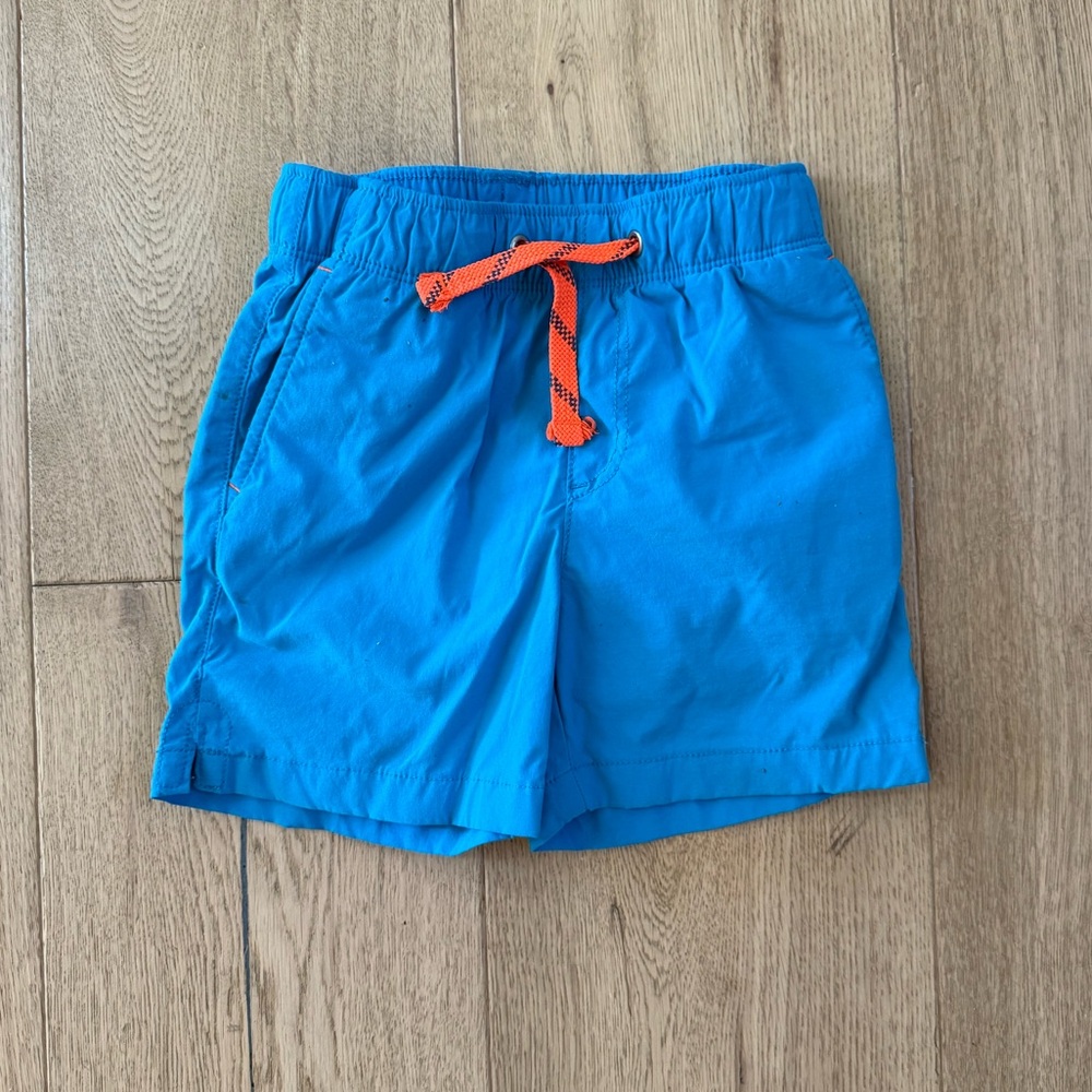 Sold out online! Crewcuts tech bright Blue Shorts with Orange Drawstring